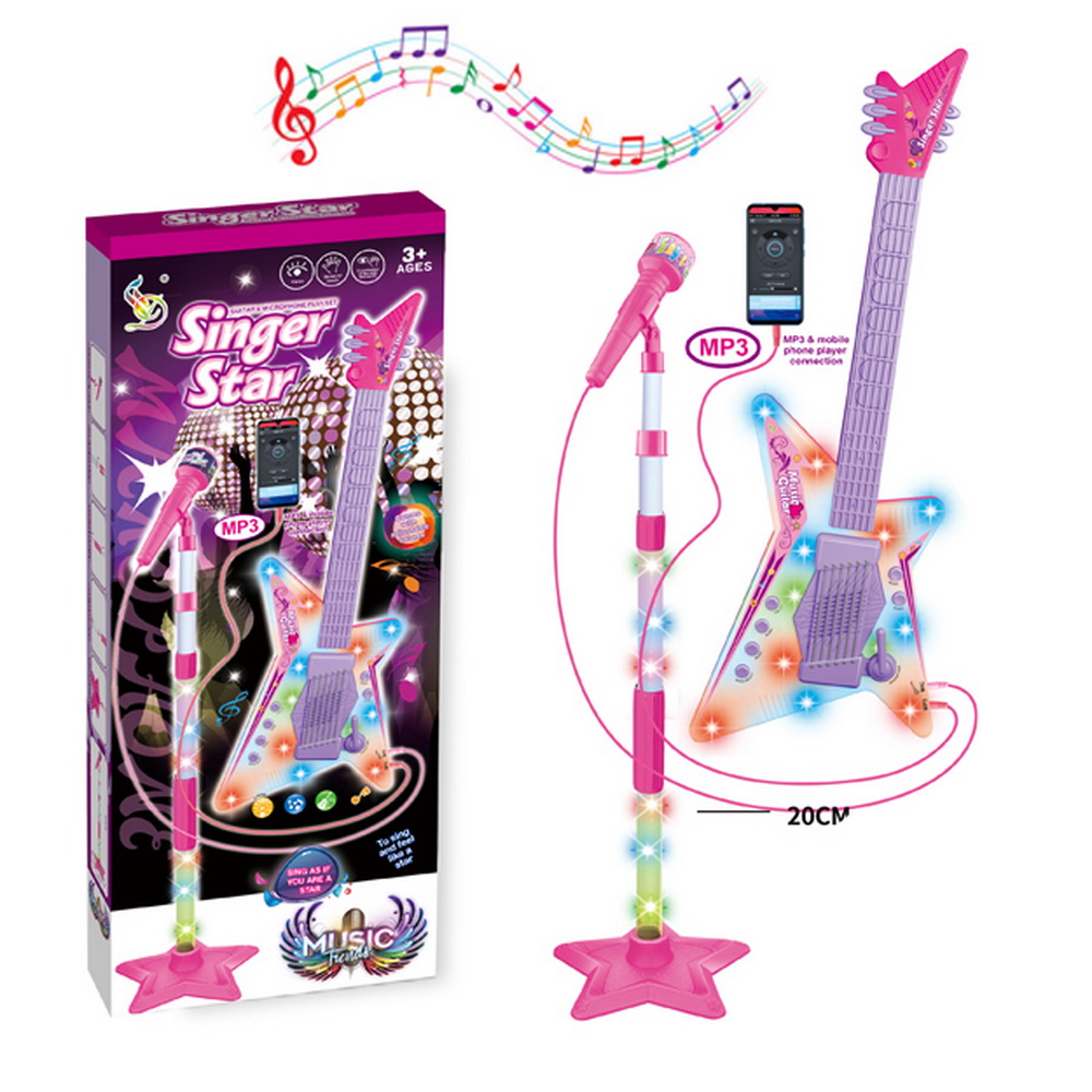 GUITARRA CON MICROFONO Y LUCES