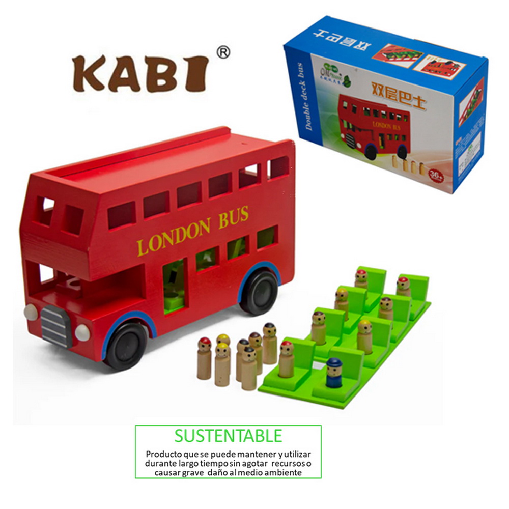 BUS MADERA CON FIGURITAS