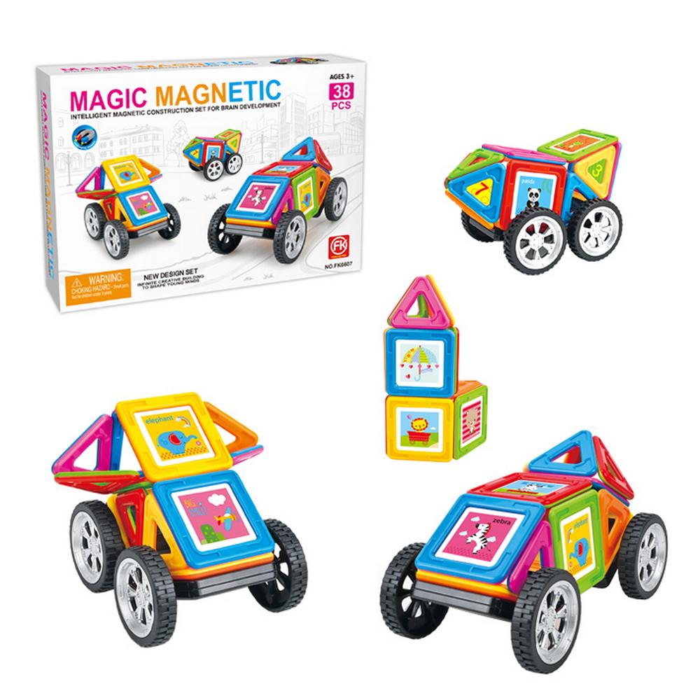 BLOQUES MAGNETICOS 38 PCS. VEHICULOS